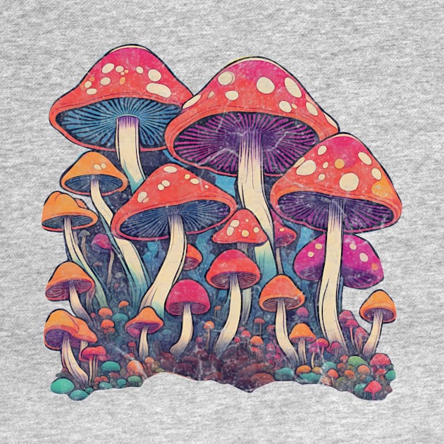 Vintage Mushrooms by Kelly Jenkins